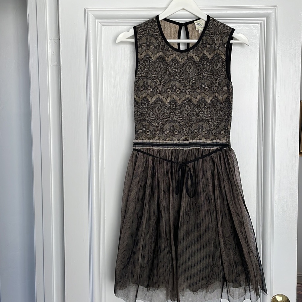 Whimsical Féminine Cocktail Dress (Wool & Tulle)